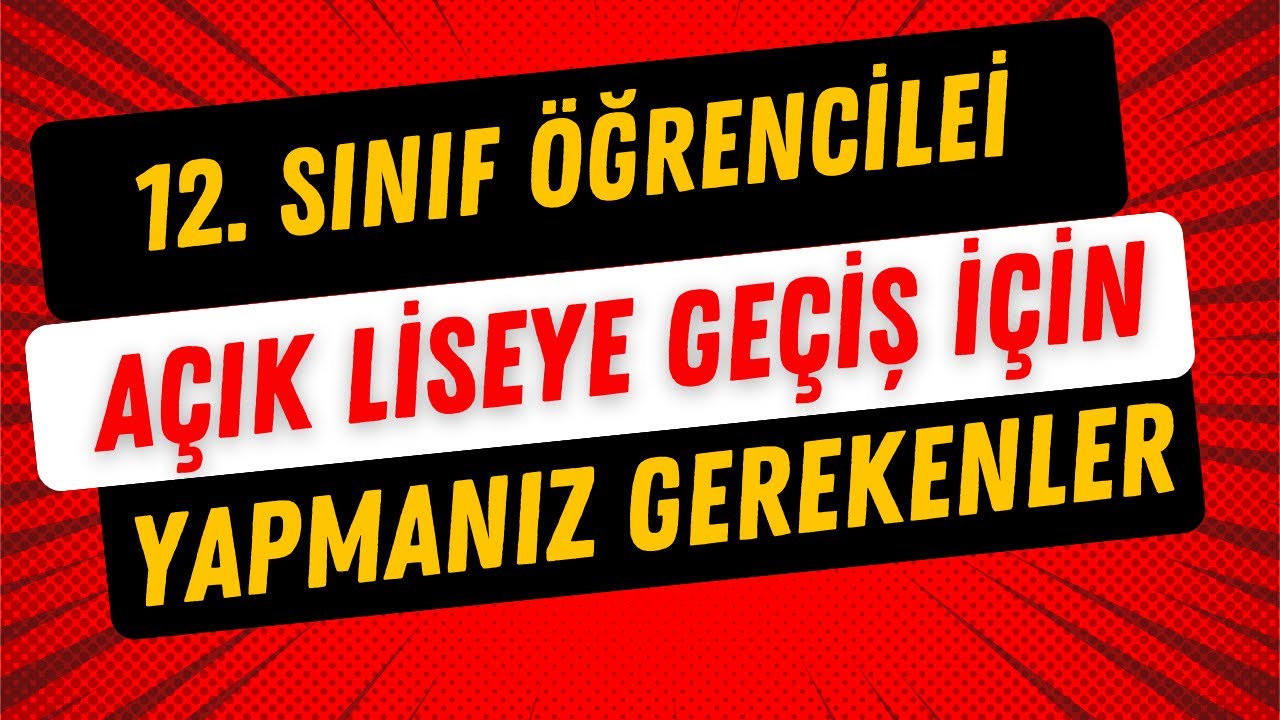 12. Sınıfların Açık Liseye Geçişinin Önü Açıldı