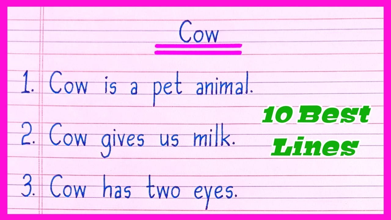 10 Lines On Cow in English/Essay On Cow in English/Cow 10 Lines in English/Cow Essay in English
