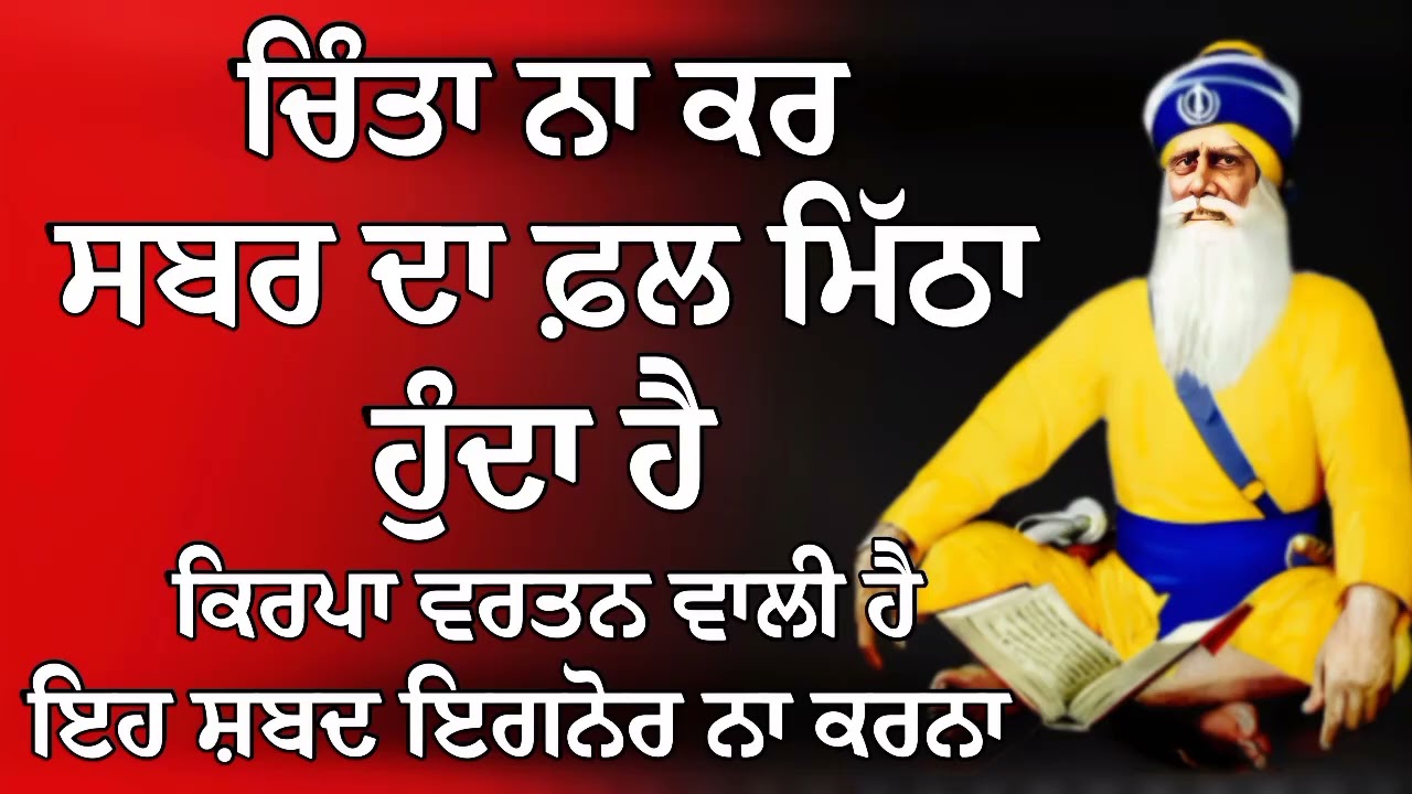 ਚਿੰਤਾ ਨਾ ਕਰ ਸਬਰ ਦਾ ਫ਼ਲ ਮਿੱਠਾ ਹੁੰਦਾ ਹੈ ਕਿਰਪਾ ਵਰਤਨ ਵਾਲੀ ਹੈ | Gurbani Shabad | Gurbani 