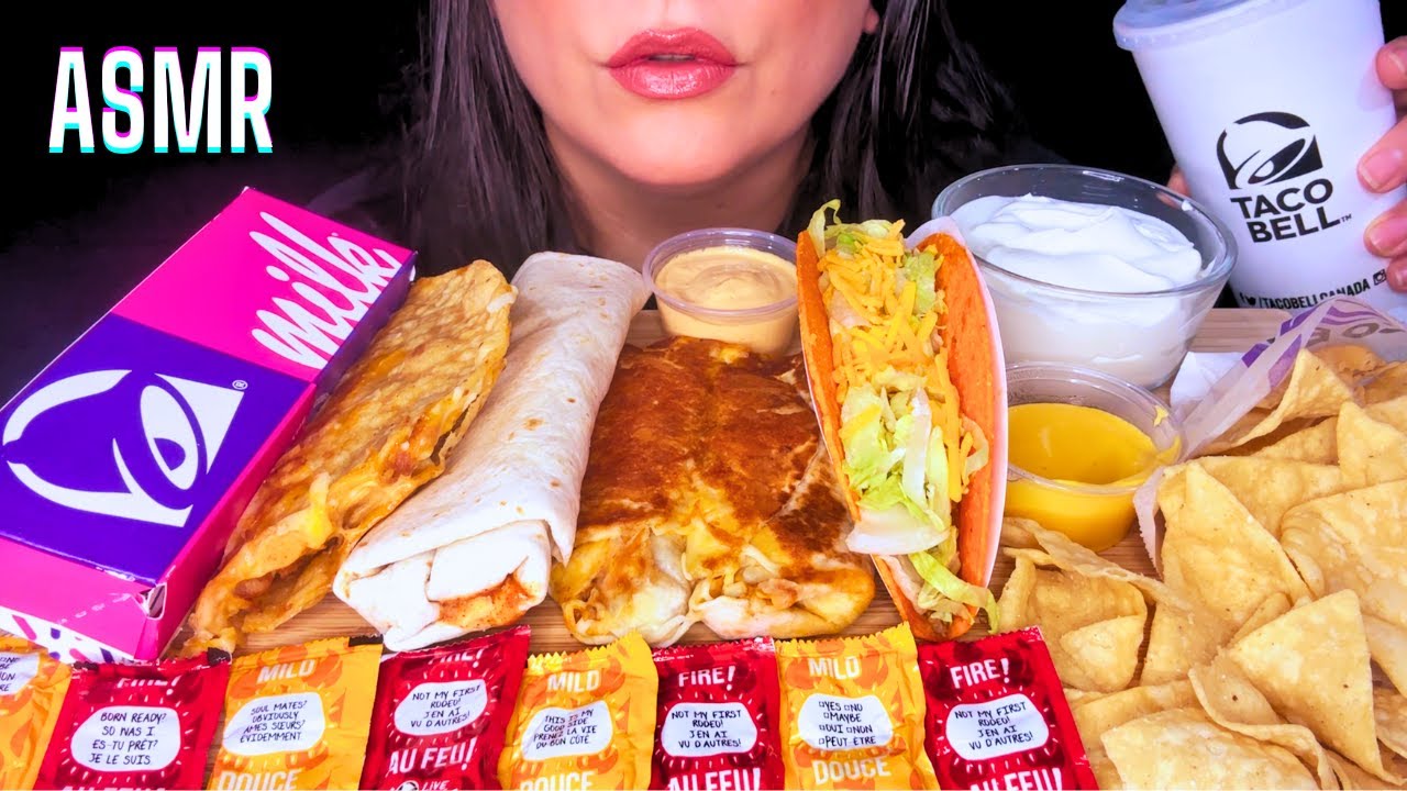 ASMR Taco Bell Mukbang | No Talking | CRUNCHY EATING SOUNDS | Relaxing Food ASMR