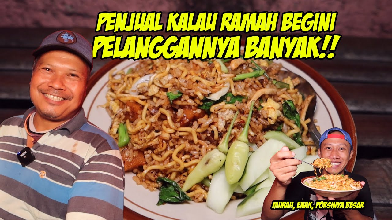 Nasi Goreng enak Gerobak Kuning pinggir jalan, porsi jumbo!