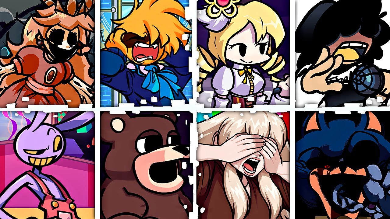 DARK FOREST but Every Turn a Different Character Sings 🎶⚡ (FNF Mario Madness v2 )