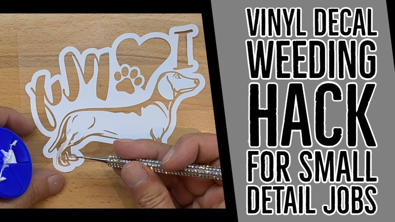 Hack for Weeding Small Details in Vinyl Decals | Reverse Weeding Trick