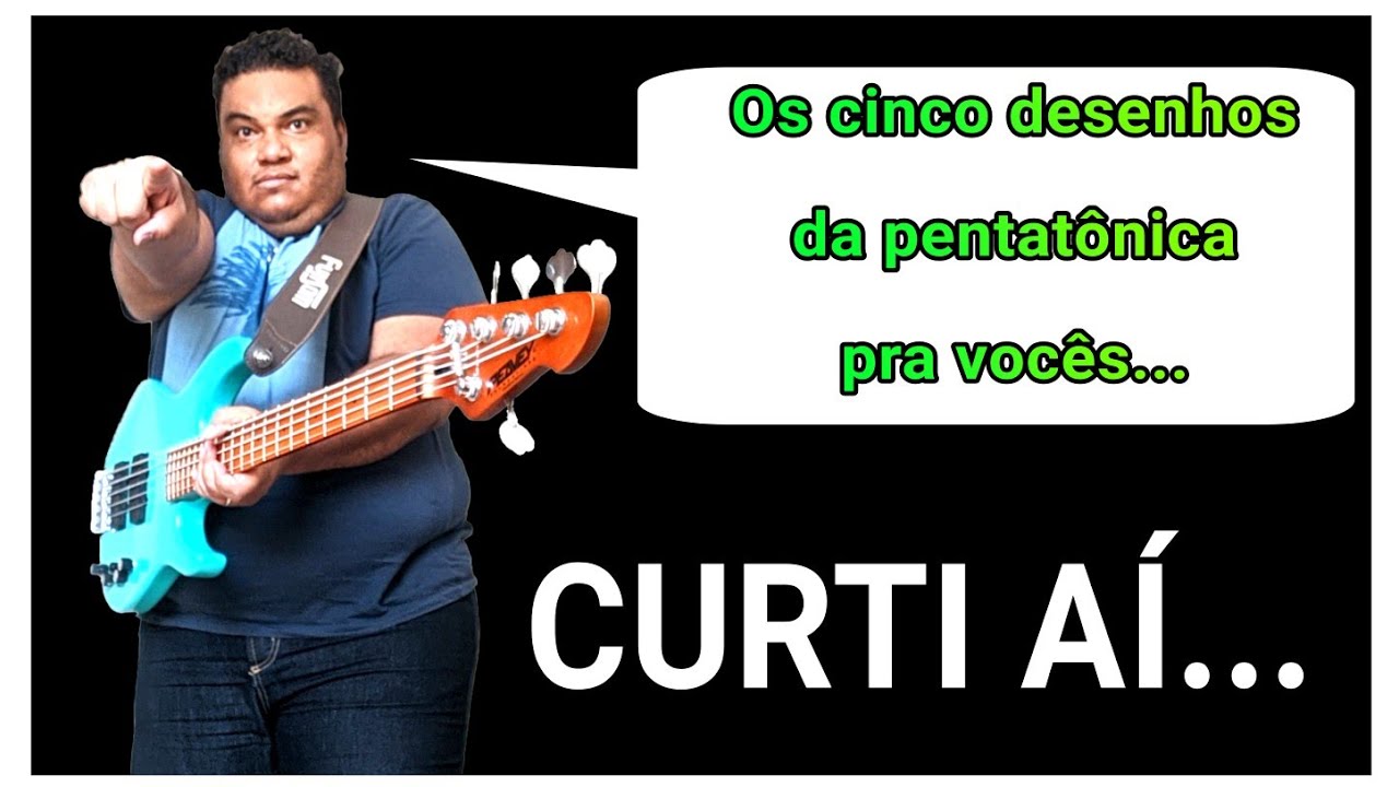 Aprendendo os 5 desenhos da escala pentatônica no baixo