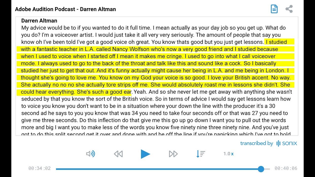 Darren Altman from Britain's Got Talent talks about Nancy Wolfson Voice Over Coach