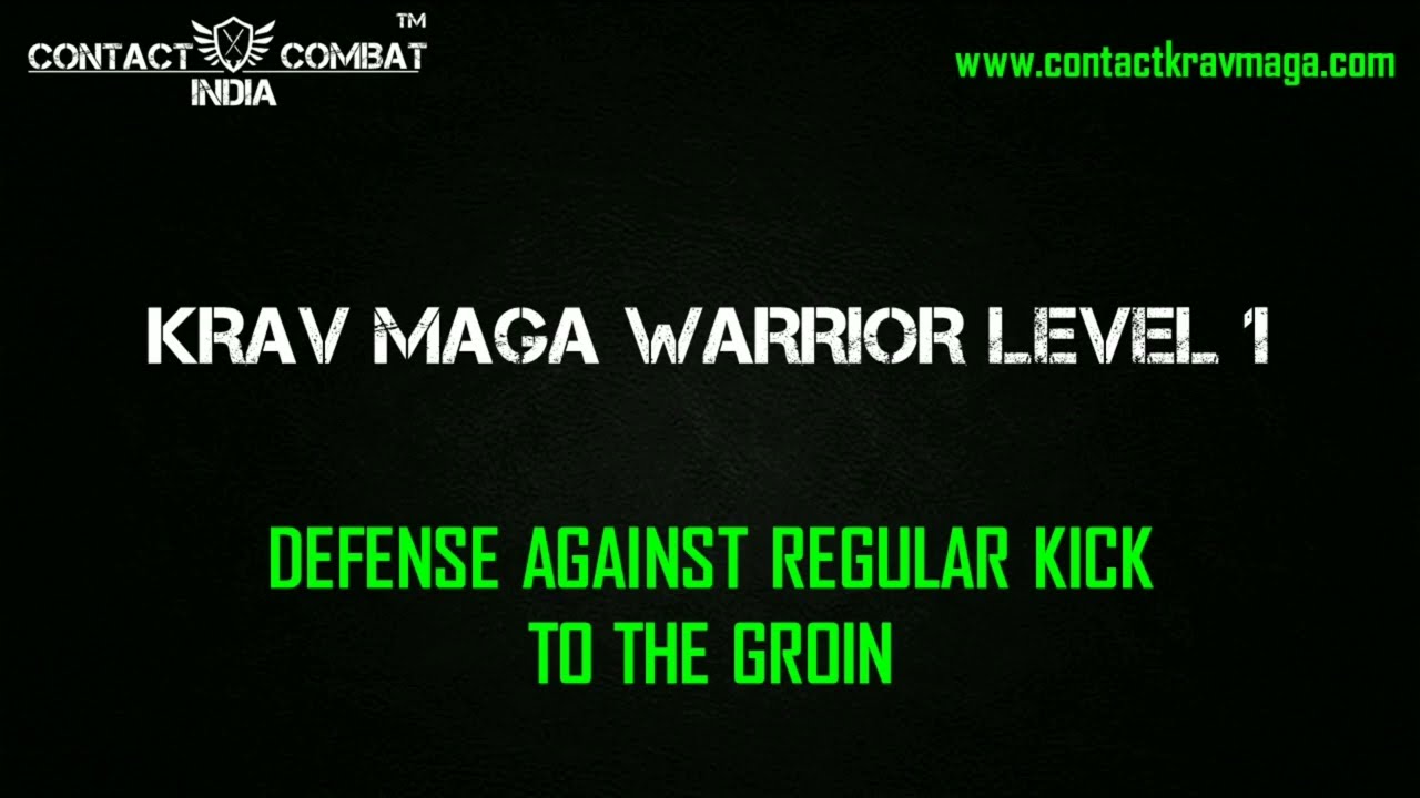 How To Defend Against A Regular Kick To The Groin #kravmaga #selfdefense #contactcombatindia