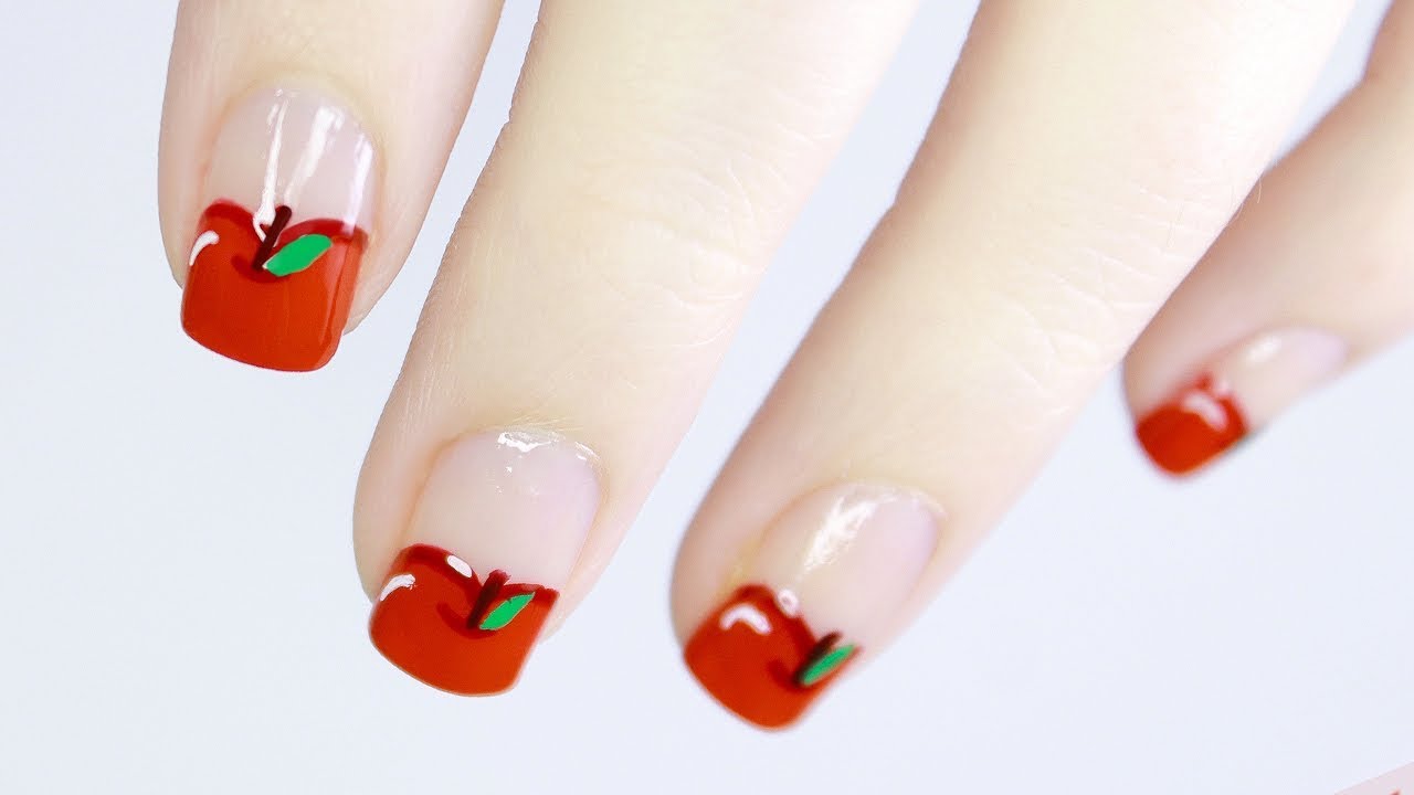 SUPER Easy Apple Nails for Fall 🍎