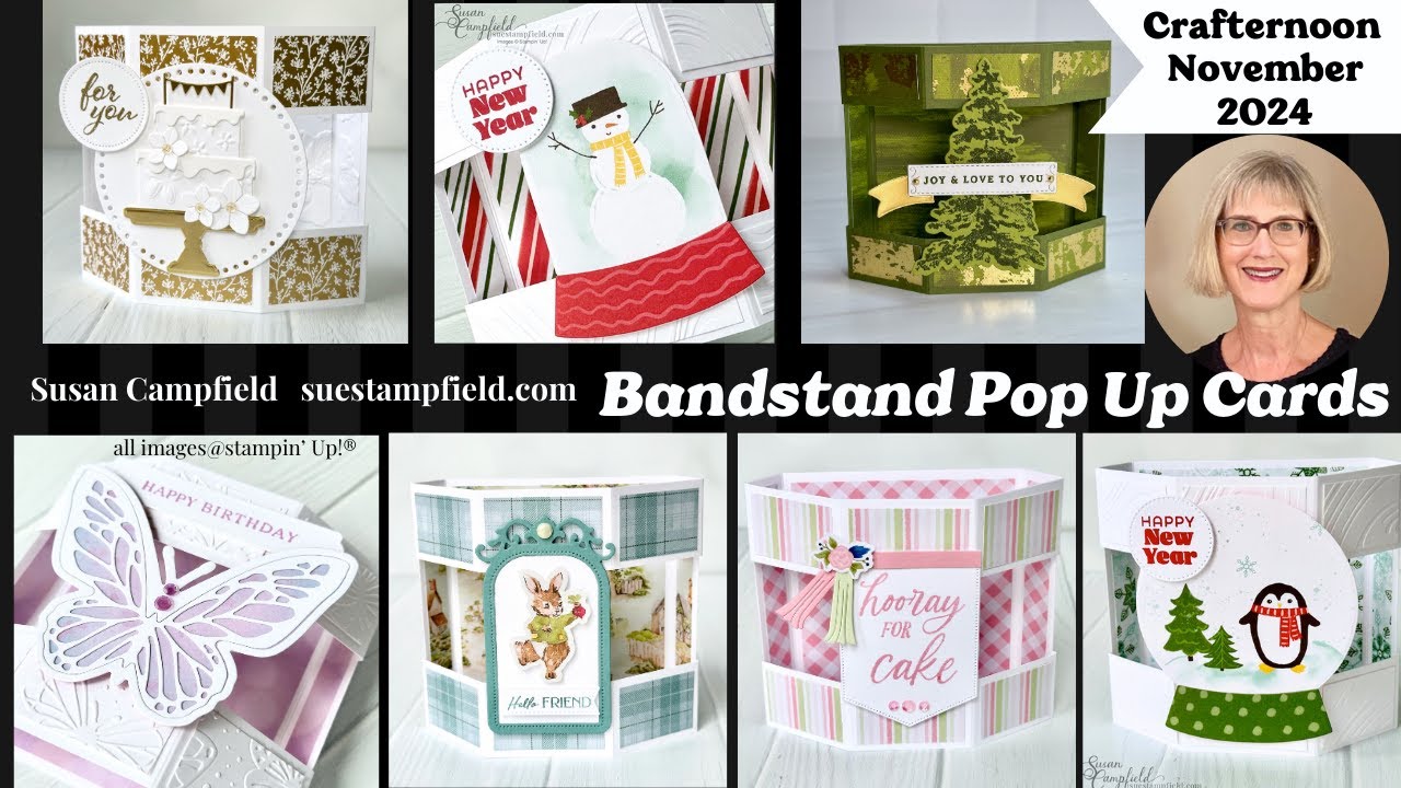 Bandstand Pop Up Cards: Crafternoon Creative Escape with Suestampfield, November 2024