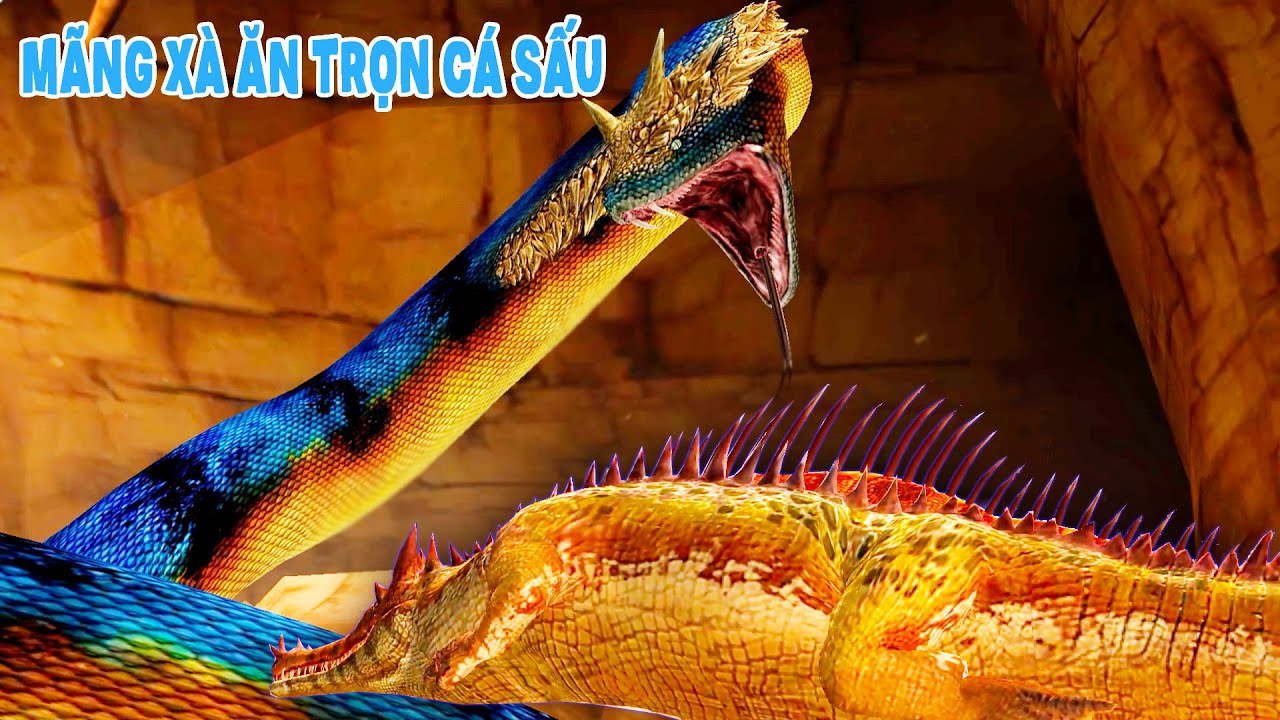 JURASSIC WORLD MOBILE MÃNG XÀ VƯƠNG TRỞ LẠI ĐÁNH BẠI CÁ SẤU ĐỘT BIẾN MÃNG XÀ TO NHẤT