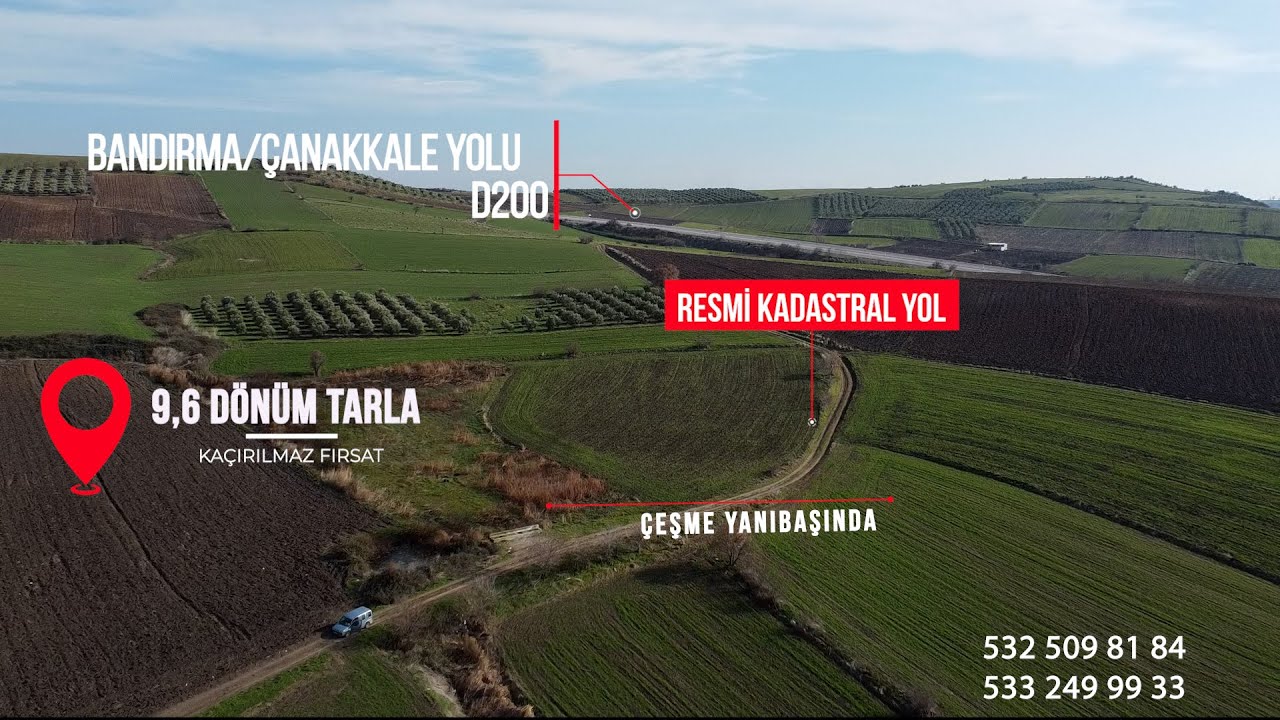 FIRSAT!! YATIRIMLIK,MUHTEŞEM KONUMDA, SUYU DİBİNDE TARLAبيت #olive zeytinlik#رخيصة(KAPAROSU ALINDI)