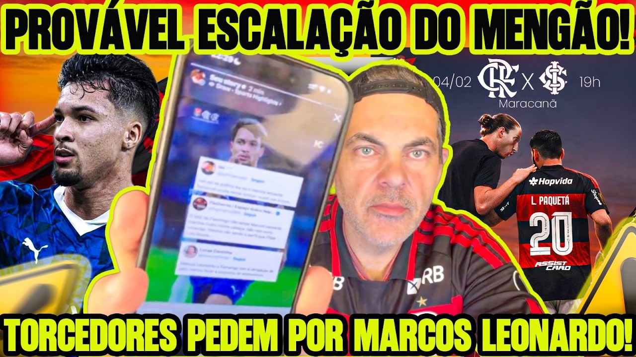 PROVÁVEL ESCALAÇÃO FLAMENGOXINTERNACIONAL! TORCEDORES PEDEM QUE O FLA PELO MENOS TENTE CONTRATAR!