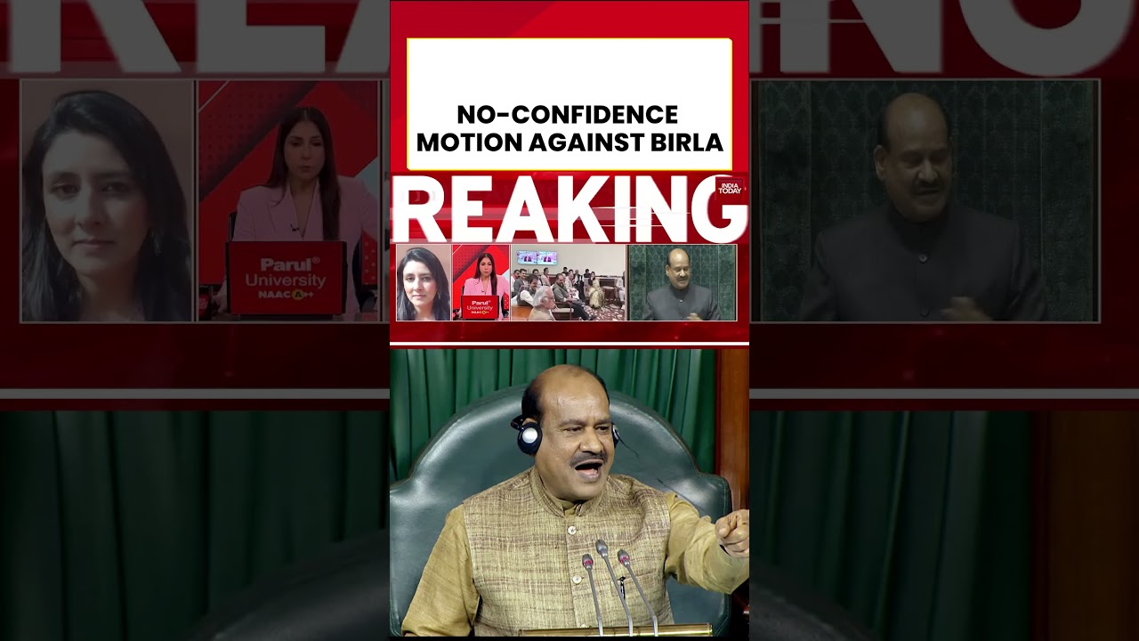 Opposition Moves No-Confidence Motion Against Speaker Om Birla #NoConfidenceMotion #OmBirla