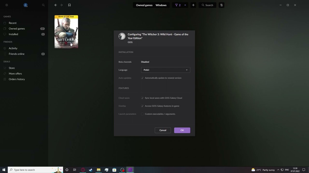 Gog Galaxy 2022 - How To Enable & Disable Overlay For Individual Game