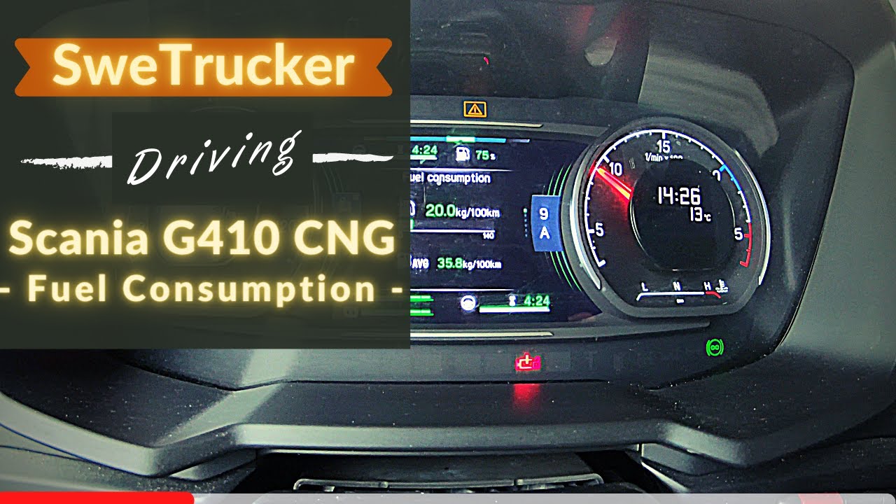 POV Driving Scania G410 CNG - Fuel Consumption