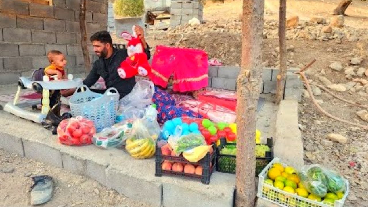 Documentary about Nomadic Father buying Toys for baby | Kamar 55 | Plerd Iran | Nomadic Life