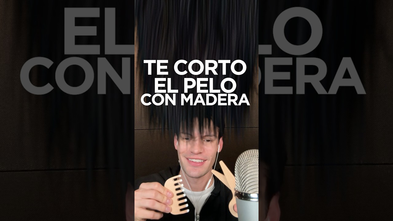 TE CORTO EL CABELLO CON PELUQUER&Iacute;A DE MADERA #asmr #shorts #asmrsounds #comedia