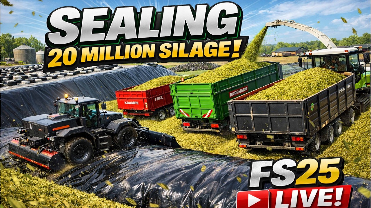 SELLING 20 MILLION SILAGE IN FS25 LIVE🚜  #farmingsimulator22 #fs22gameplay #fs22mods #fs22 #ls22