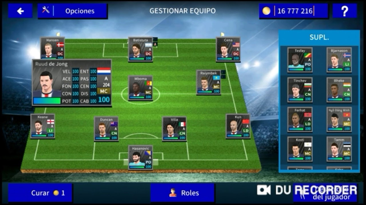 Plantilla de jugadores altos DLS 19