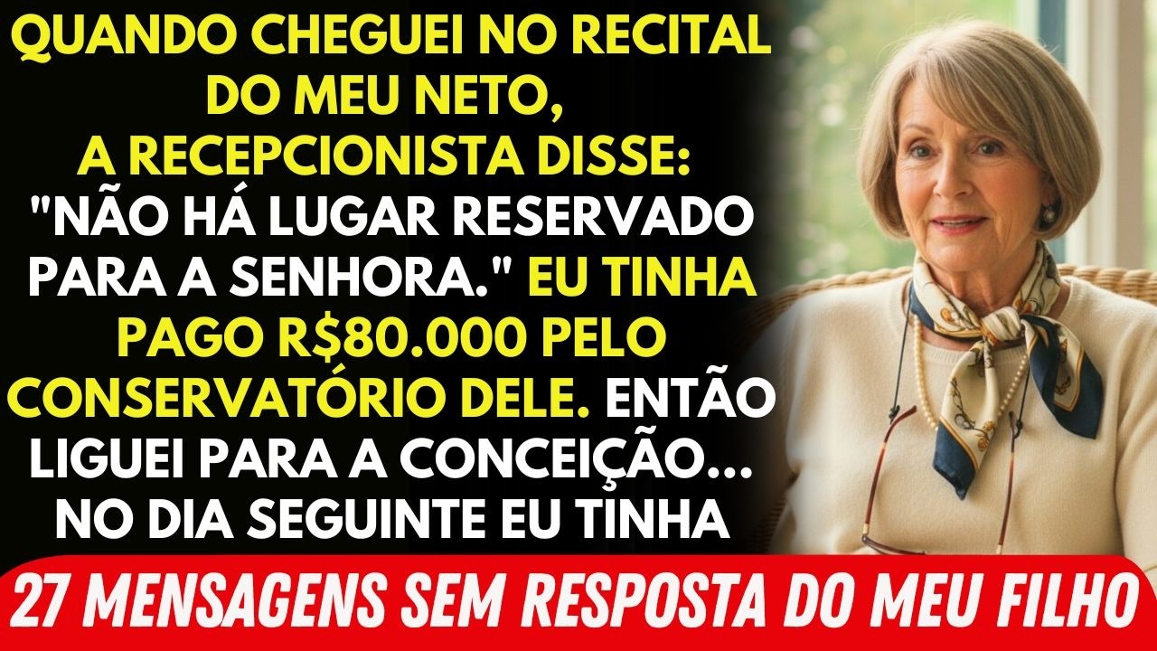 Paguei R$80 Mil Para O Talento Do Meu Neto — No Recital, Me Esconderam No Fundo. Então Eu...