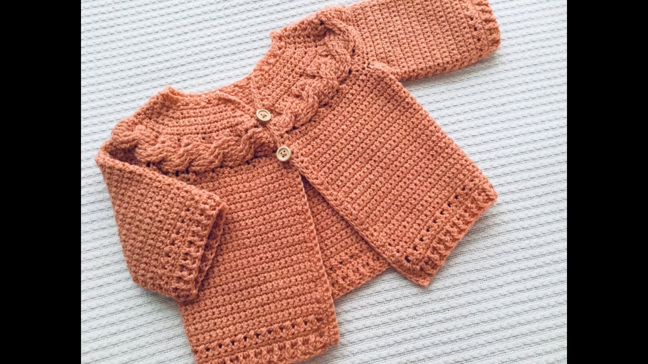 Suéter/chambrita a crochet para bebé Parte 1 ¡Paso a paso!