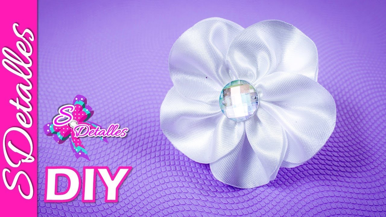 Como hacer flores: Flores Satinadas de 5 Pétalos | Video# 60 | SDetalles | DIY