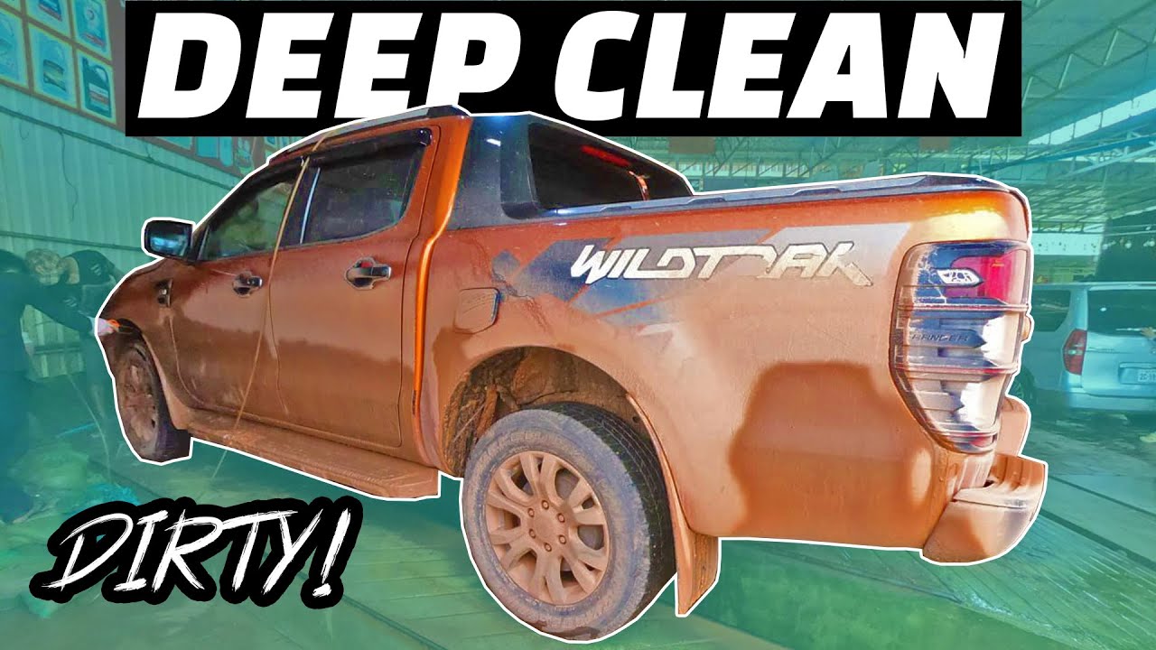 Deep  cleaning the Muddiest Ford Ranger Wildtrak 4WD 4x4 Ever ! Auto Detail #Car wash # 4x4 off road