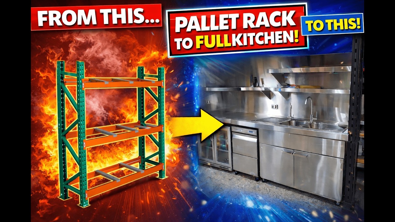 Я построил кухню из стеллажей для поддонов из нержавеющей стали… Дизайн разработан ChatGPT!