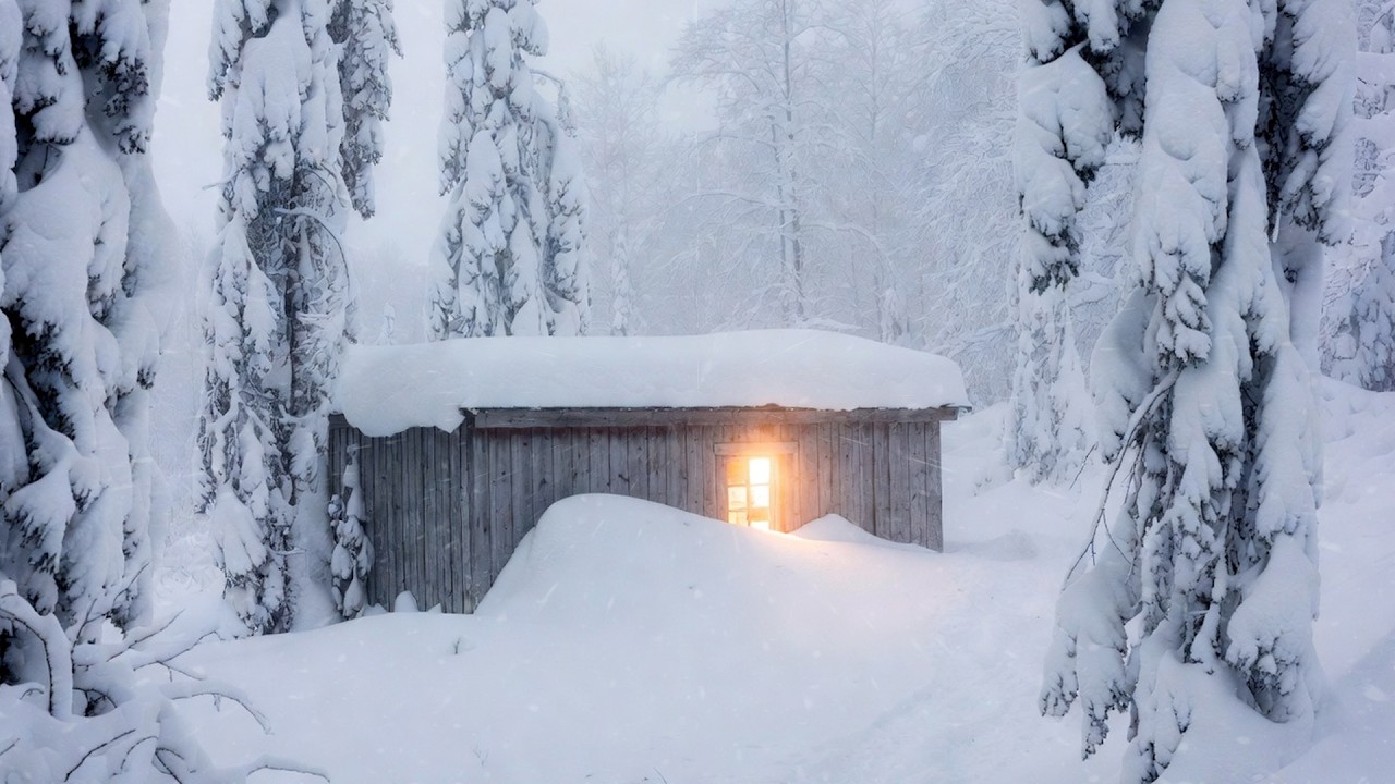 Fall Asleep Fast at Night ❄️ Snow Sounds & Roaring Wind for Relaxation and Anxiety Relief