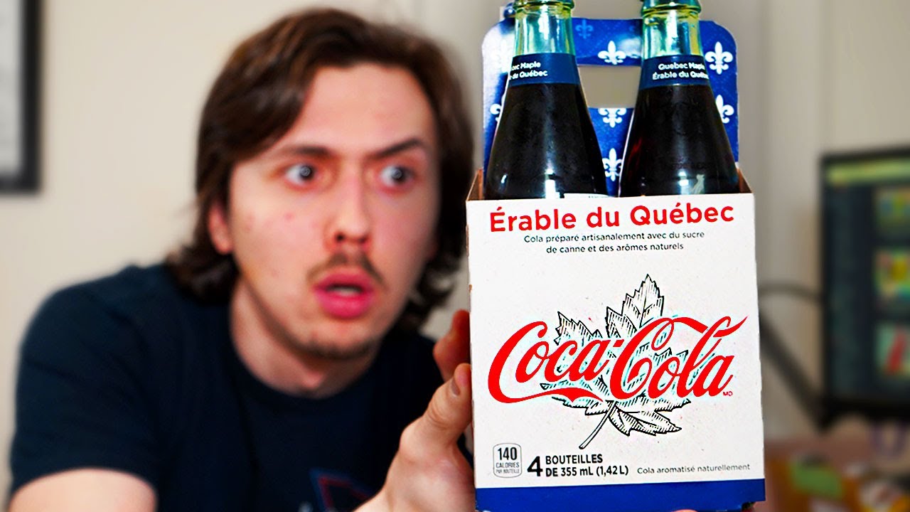 Je teste le Coca-Cola à l'érable du Québec
