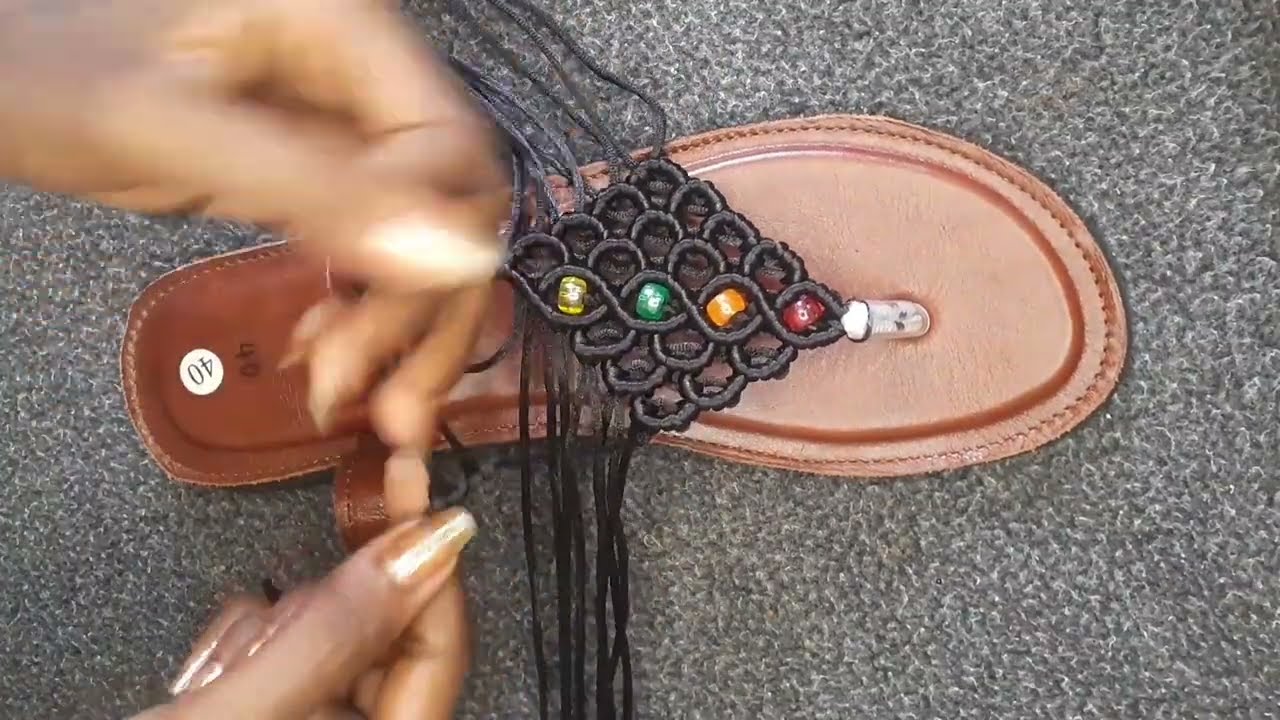 Macrame - Macrame Pas à pas I sandale en macrame avec Perles