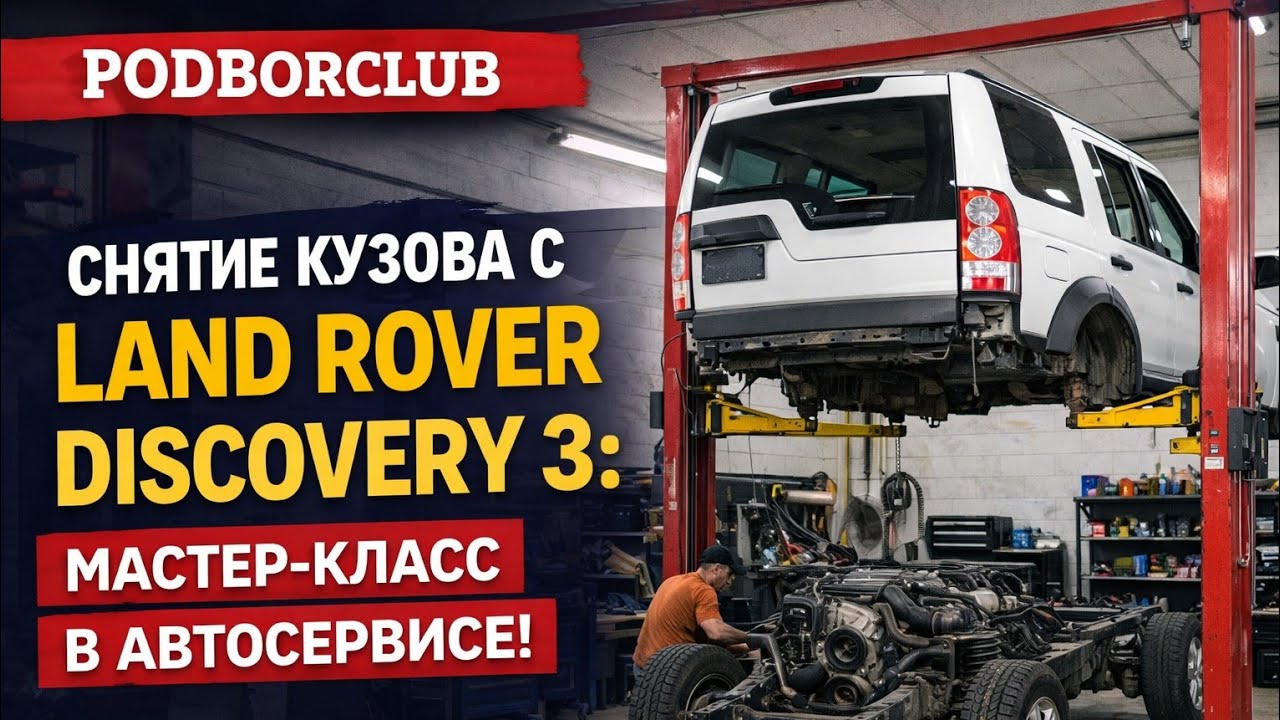 Снятие кузова с Land Rover Discovery 3: мастер-класс в автосервисе! 🔧#LandRoverDiscovery #Автосервис