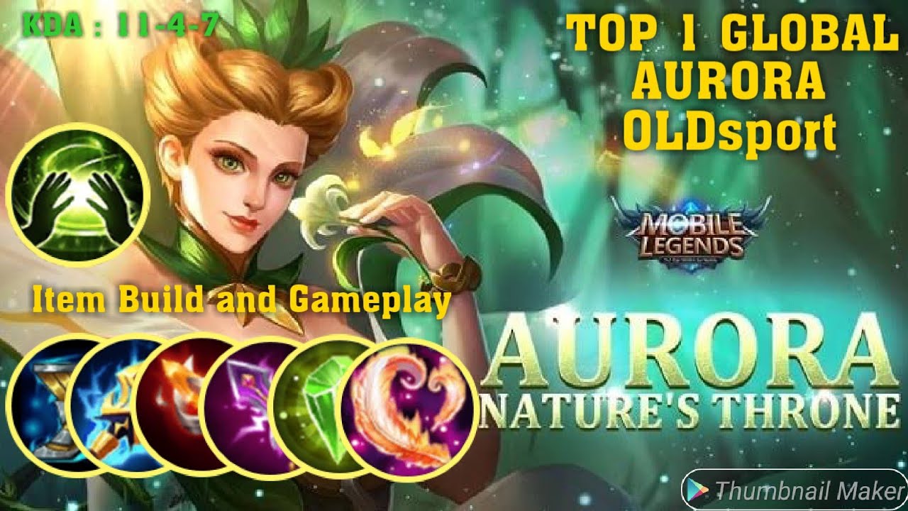 Top 1 Global Aurora OLDsport | Item Build and Gameplay | Mobile Legends