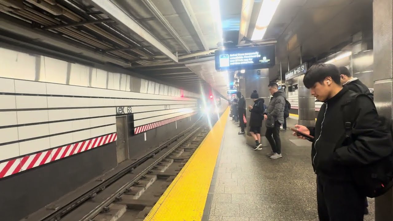 Riding an R160A-1 (M) train from Lexington Avenue-63 Street to 36 Street