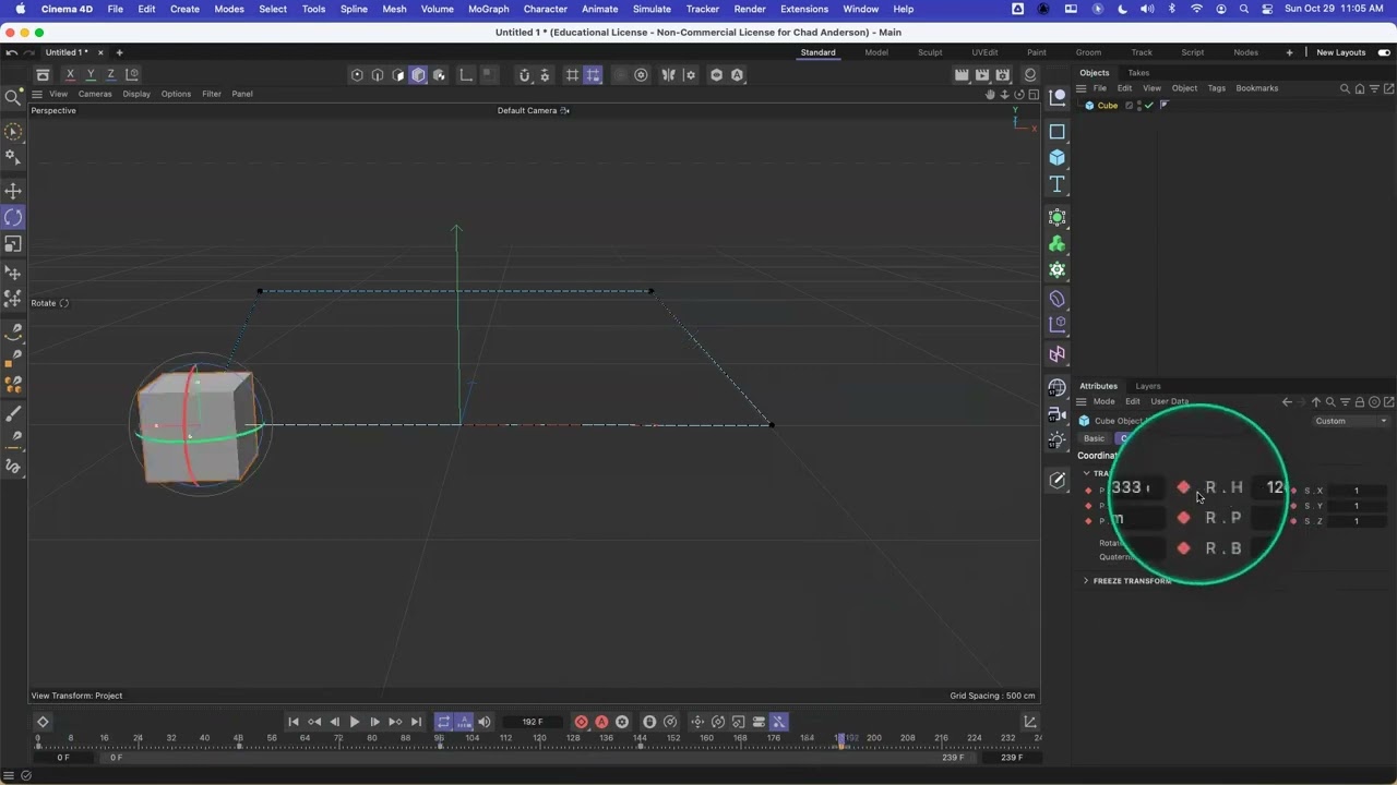 Cinema 4D Lesson 10 - Animation