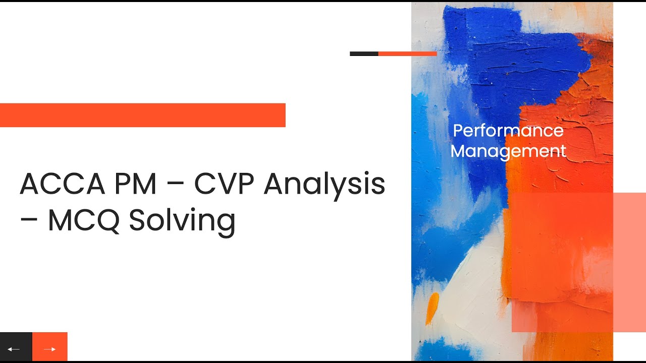 ACCA PM — Решение MCQ — Анализ CVP