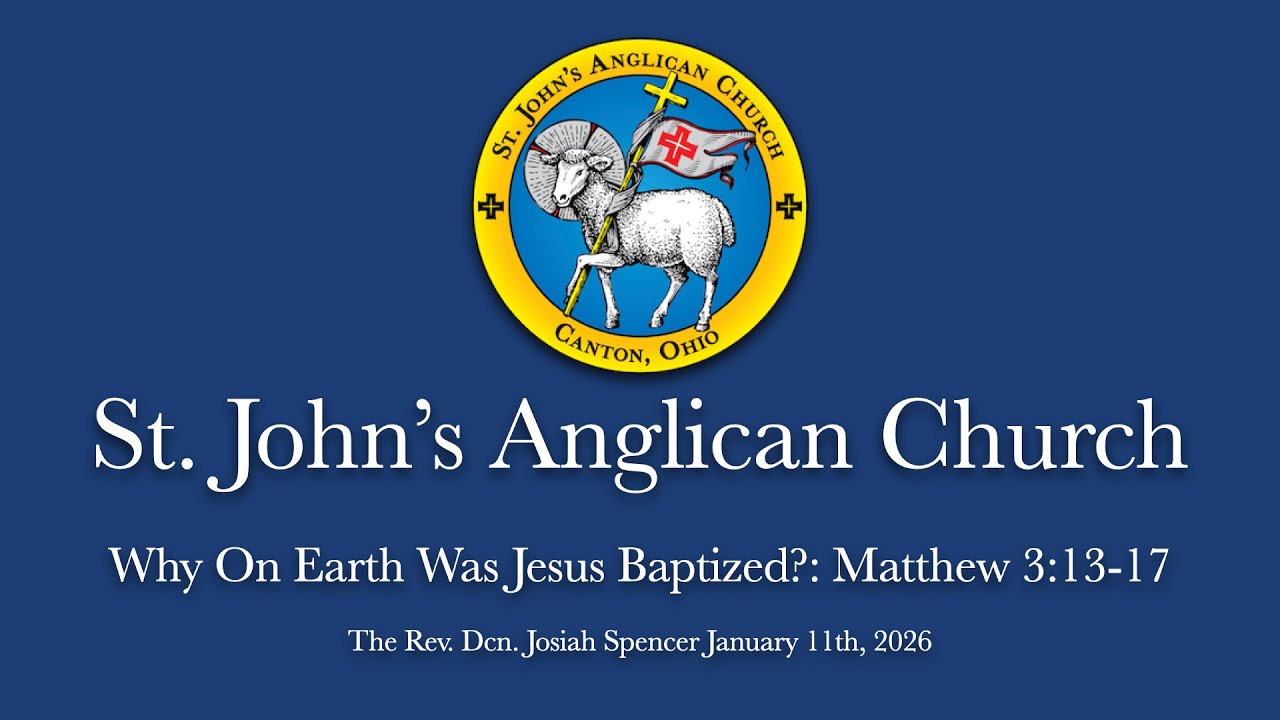 Why On Earth Was Jesus Baptized?: Matthew 3:13-17