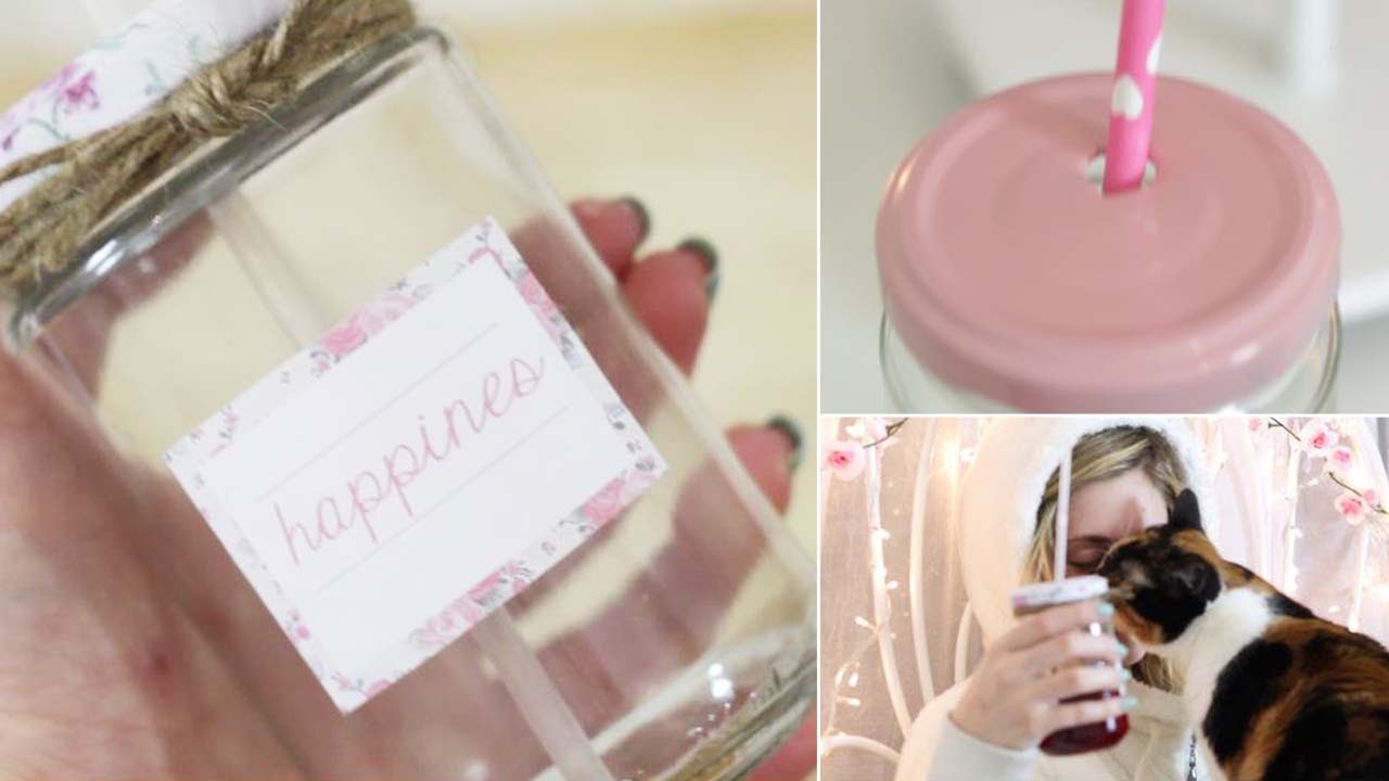 DIY - Mason Jar floral cup!