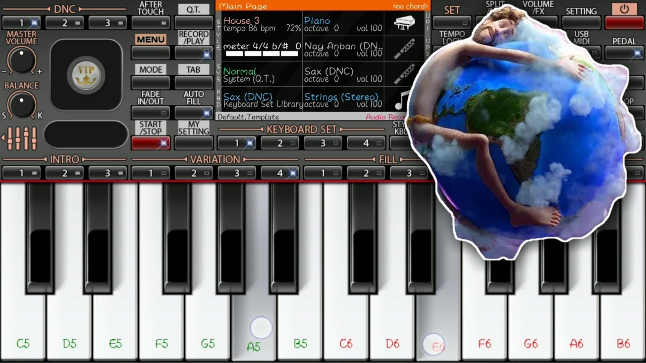 Lil Dicky - Earth | Instrumental Cover on Mobile ORG 2020 | Piano star
