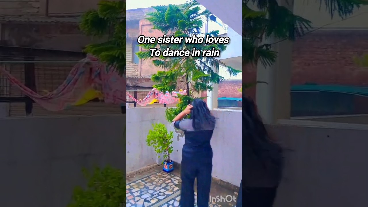 Two opposite sisters #rain #sister #funny #trending #shorts
