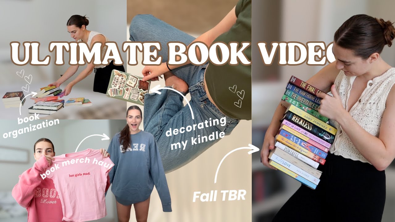 Ultimate Book Video! decorating my kindle, organizing books, + book merch haul