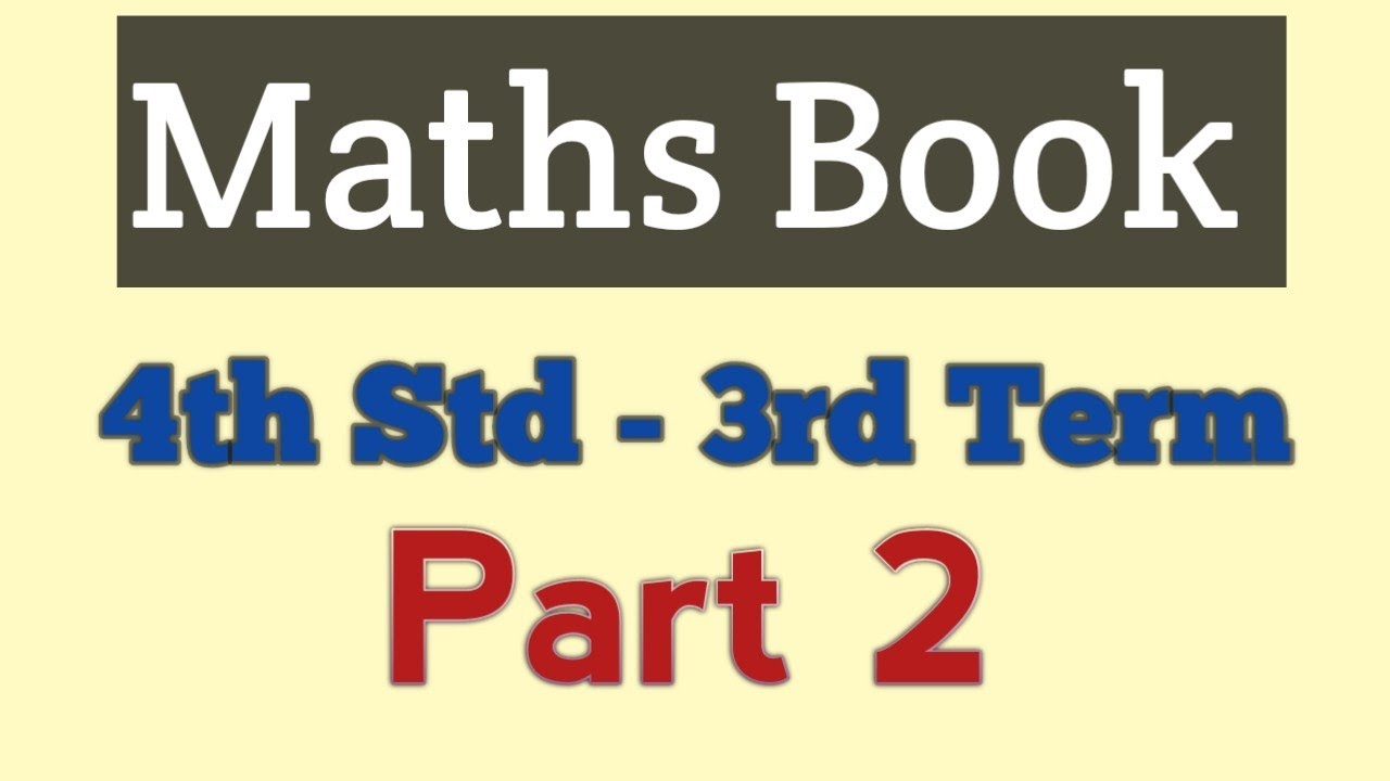 Maths Book 4th Standard 3rd Term - Part 2