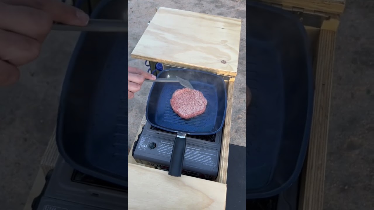 Showing off my DIY camp kitchen/chuckbox. Full build video on my channel! #diy #woodworking #camping