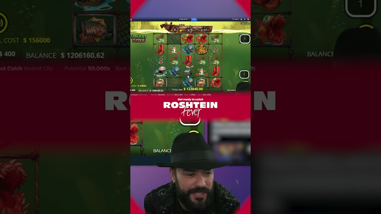 🐡 Ugliest Catch PLEASANTLY SURPRISES $1M ROSHTEIN 🐡 #bigwin #roshtein #slot #jackpot