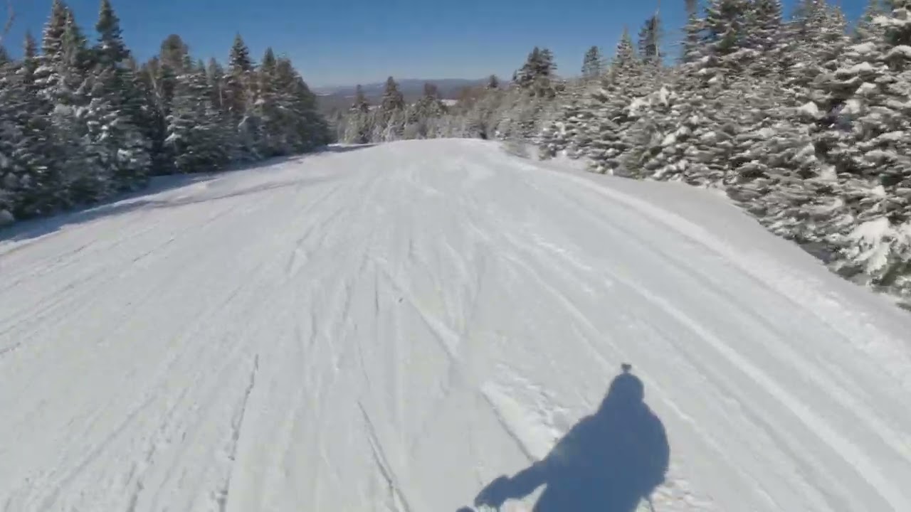 Skiing Lower Tight Line at Saddleback Maine