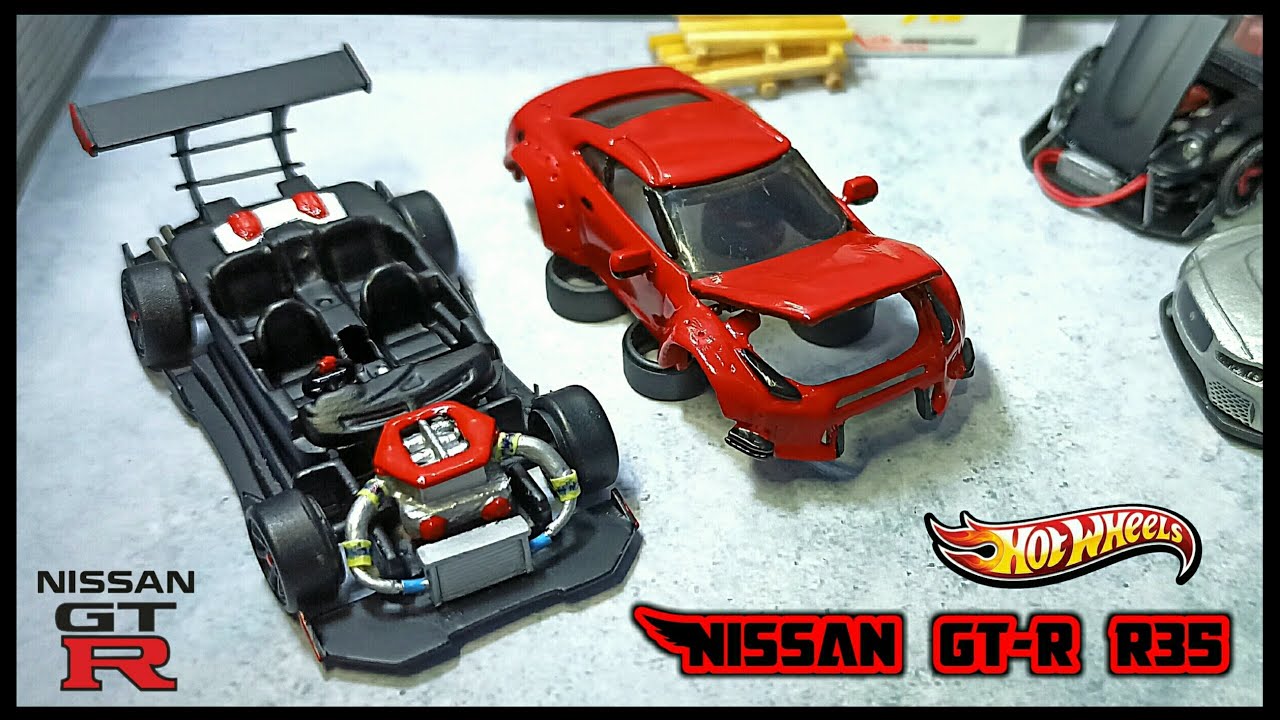 NISSAN GT-R R35 Hot Wheels Custom | Openable