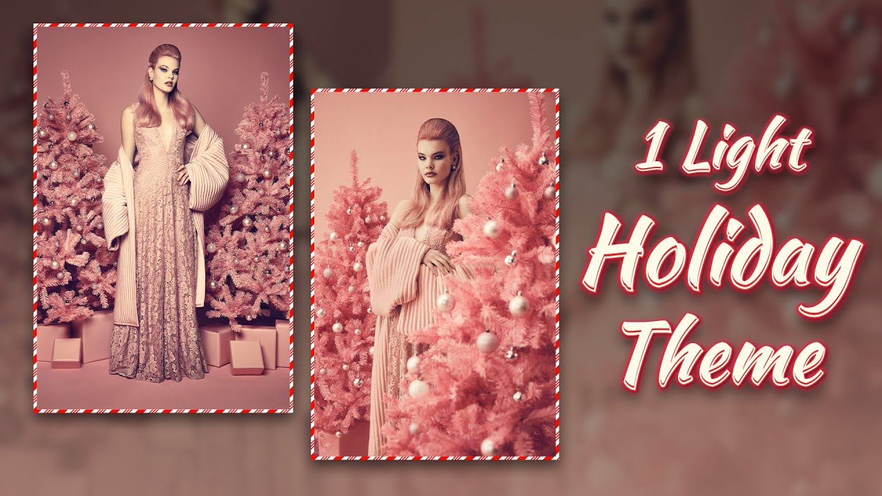 Monochromatic Christmas Themed Photo shoot Using Only 1 Light