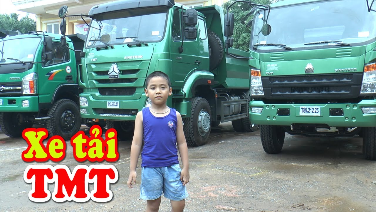 Bé Dương khám phá các loại xe tải TMT - Cửu Long, Kênh Em Bé 🚘