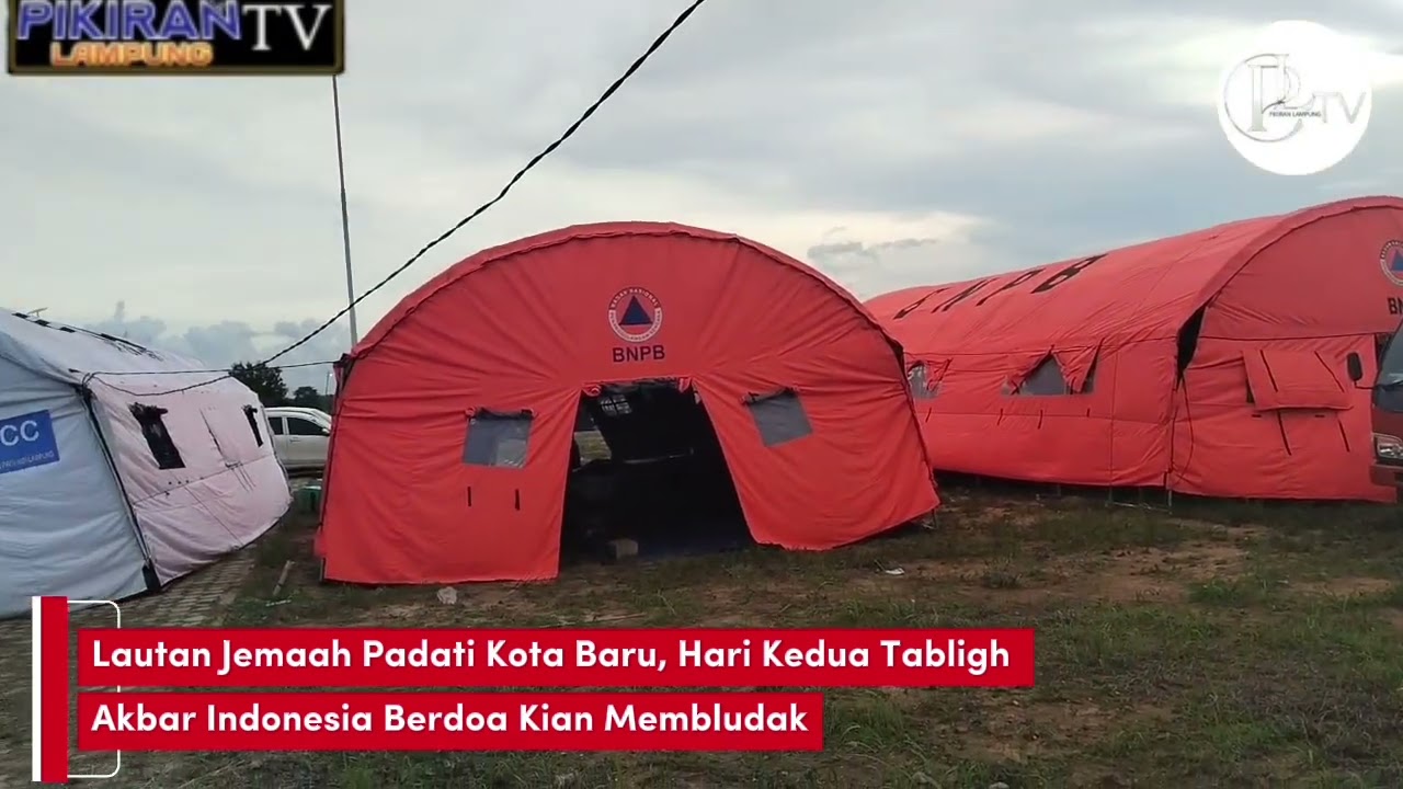 Hari Kedua Lokasi Indonesia Berdoa Jadi Lautan Manusia,  Jamaah Tabligh Akbar di Lampung Membludak
