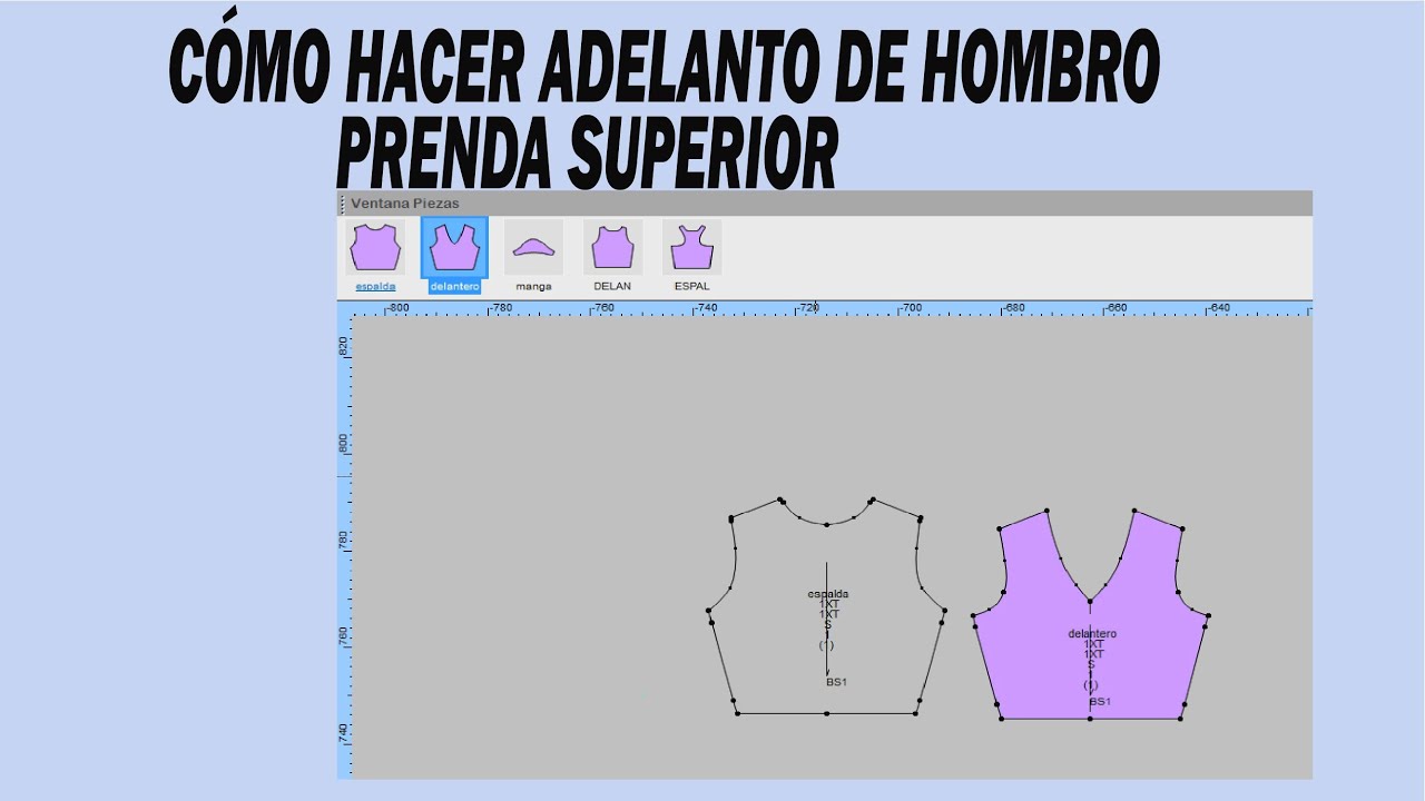 CÓMO HACER ADELANTO DE HOMBRO  O TRASLADO DE HOMBRO A BLUSA EN OPTITEX Y EN EL PAPEL