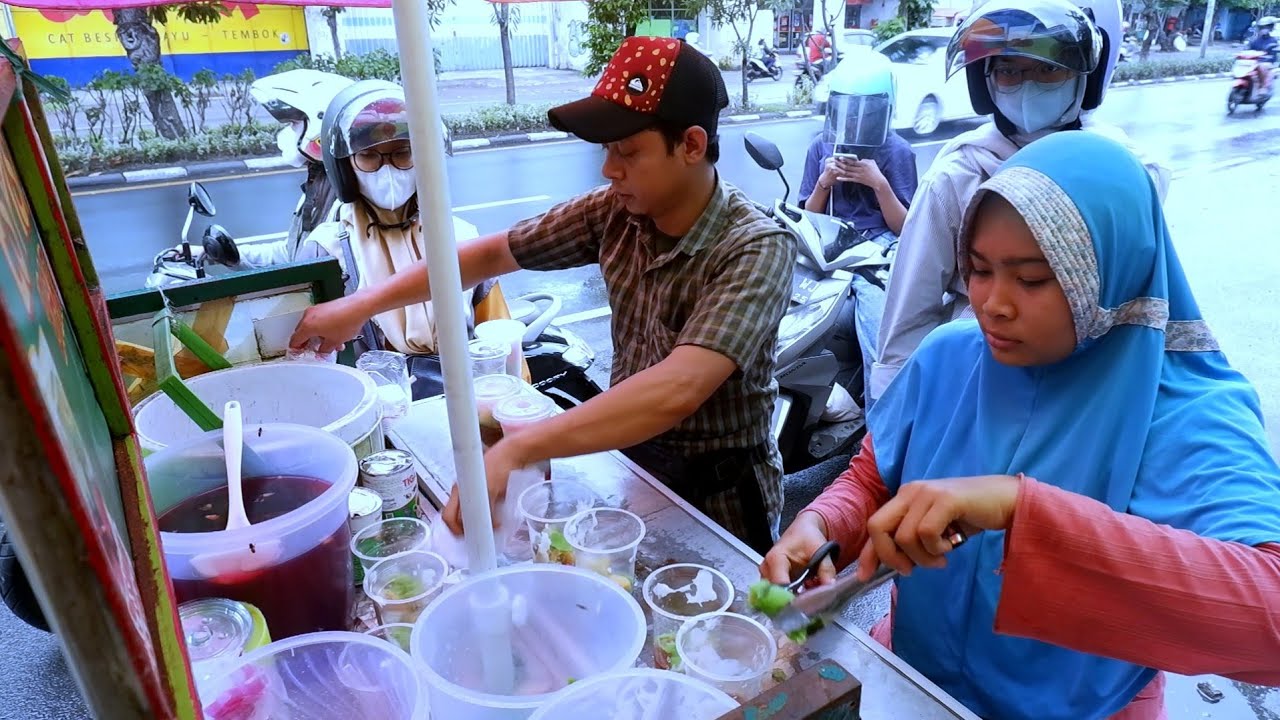 350 cup es pisang ijo ludes hitungan jam‼️lebih enak kerja sendiri drpd ikut orang katanya